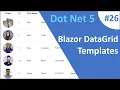 ASP NET Core Blazor DataGrid Templates