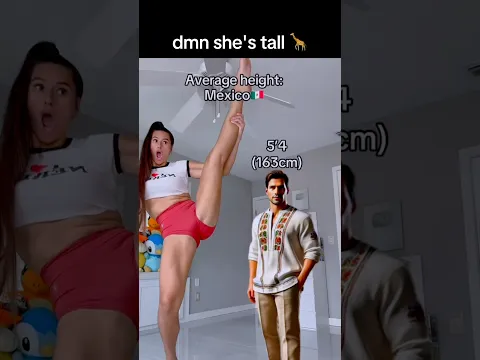 Tallest Girl VS Average Men🌎 #tallgirl