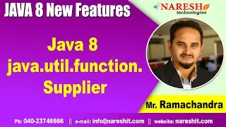 Java 8 java util function Supplier Java 8 New Features Tutorials by Mr Rama Chnadra