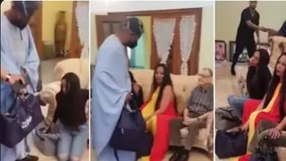 davido s dad dr adeleke gave bags of money to nephew sina rambo s in laws in wedding introduction