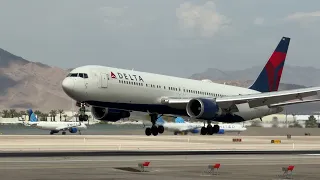 Delta Air Lines Boeing 767-300ER lands at Las Vegas N1605
