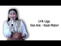 Download Lagu Lirik Dian Anic - Kalah Materi