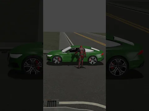 Deadpool getting into car