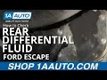 How to Check Rear Differential Fluid 08-12 Ford Escape