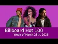 Billboard Hot 100 Week of March 28th 2026