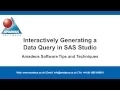 SAS Tip Interactively Generating a Data Query in SAS Studio