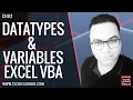 Data types and Variables in VBA - Explained
