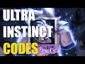 ROBLOX ULTRA INSTINCT x4 AOPG CODES A ONE PIECE GAME HOW TO REDEEM