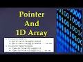 Part 6 Pointer and 1 D array How to access element of array using pointer manalipatil7670
