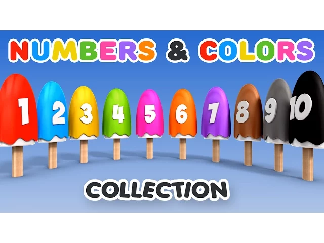 Download MP3 Learn Numbers with Number Ice Cream Popsicles - Colors and Numbers Collection