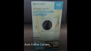 Merkury Innovations Smart WiFi Auto Follow Camera unboxing first impressions Solo Female Camper