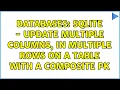 Databases SQLITE - Update multiple columns in multiple rows on a table with a composite PK