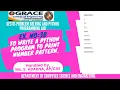 GRACE COE-CSE-GE3171-Ex3b - Print number pattern using Conditionals and Iterative loops