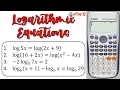 Solving Logarithmic Equations Calculator Techniques General Mathematics Grade 11