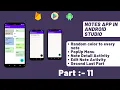 Notes app in android studio Android studio notes app tutorial Part - 11 Tech Projects