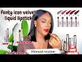 Fenty Icon Velvet Lipstick Review - shade P Bread winner Wicked wine