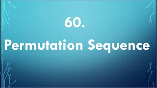 Permutation Sequence Leetcode 60