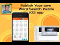 Build Publish a Word Search Puzzle Game for iOS no coding - learn iOS Game Development