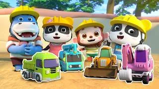 Construction Vehicles Song | Excavator, Crane Truck | Kids Song | BabyBus - Cars World