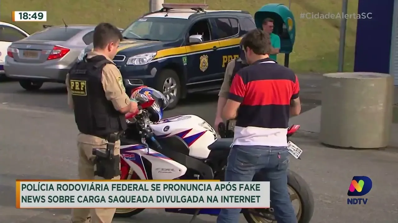 Polícia Rodoviária Federal se pronuncia após Fake News sobre carga saqueada divulgada na internet