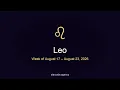 Leo Weekly Horoscope Aug 17 Aug 23 2026