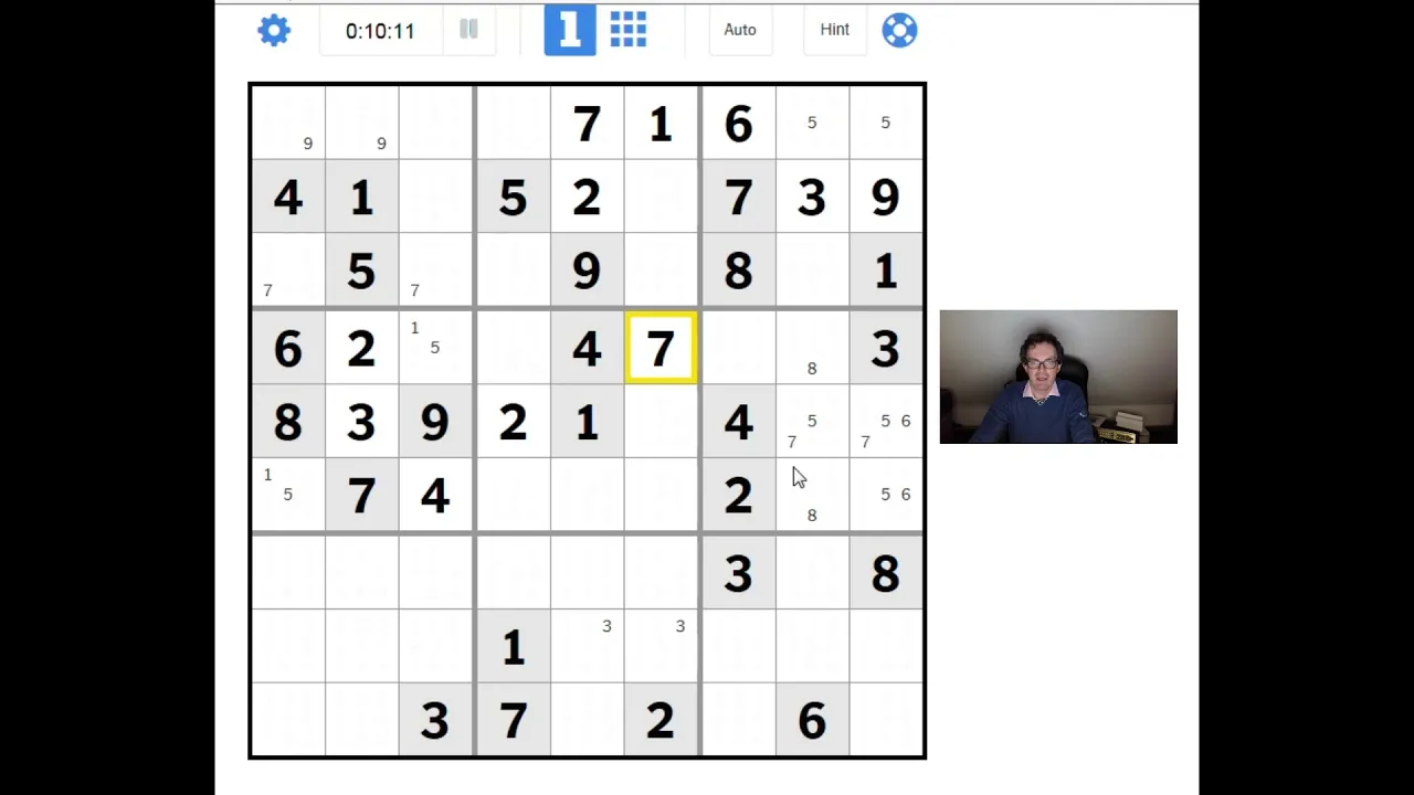 The New York Times "Hard" Sudoku:  Hidden Triples aka The Three Line Whip!
