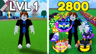 Noob to Max With Only LIMITED MUTATION SKINS In Blox Fruits