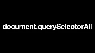 document querySelectorAll