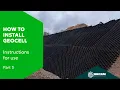 How to install geocell Geosynthetics application manual