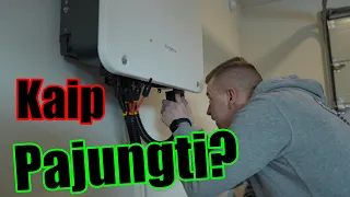 Kaip pajungti ir sukonfiguruoti HIBRIDINĮ saulės inverterį?