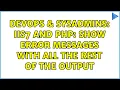 DevOps SysAdmins IIS7 and PHP Show error messages with all the rest of the output