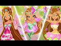 FLORA all the Powers and Transformations Winx Club Evolution