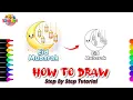 Draw Beautiful Eid Special Crescent Moon with Lanterns Kids Art Tutorial