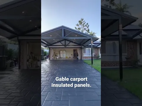 Download MP3 Gable carport insulated panel roof.