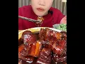ASMR Mukbang Challenge with a giant tray of braised meat