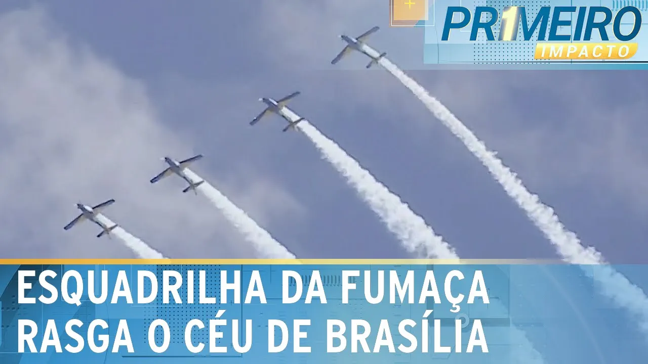 Apresentação da Esquadrilha da Fumaça no desfile da Independência | Primeiro Impacto (07/09/23)