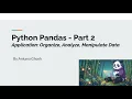 Mini - Python PANDAS Part