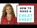 How to make a cheat sheet STUDY TIP