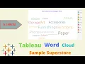 How to create Word Cloud in Tableau Desktop