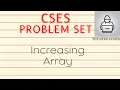 Increasing Array CSES Problem Set