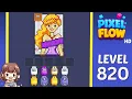 Pixel Flow Level 820 Solution Walkthrough