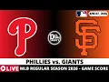 PHILADELPHIA PHILLIES VS SAN FRANCISCO GIANTS MLB Game Score Radio Play-by-Play