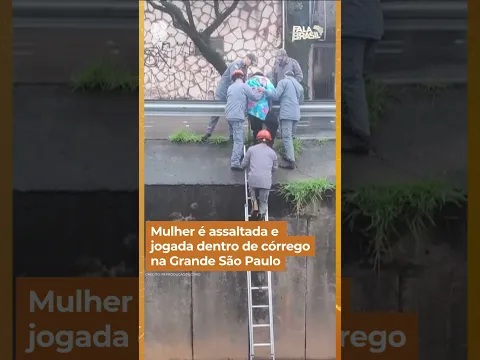 Mulher é assaltada e jogada dentro de córrego na Grande São Paulo 3shorts #falabrasil