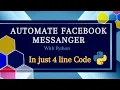 Automate Facebook Messenger with Python Facebook Chat Bot Explained in Hindi