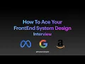 How to Ace Front End System Design at MANNG Learn how to ace a frontend system design interview