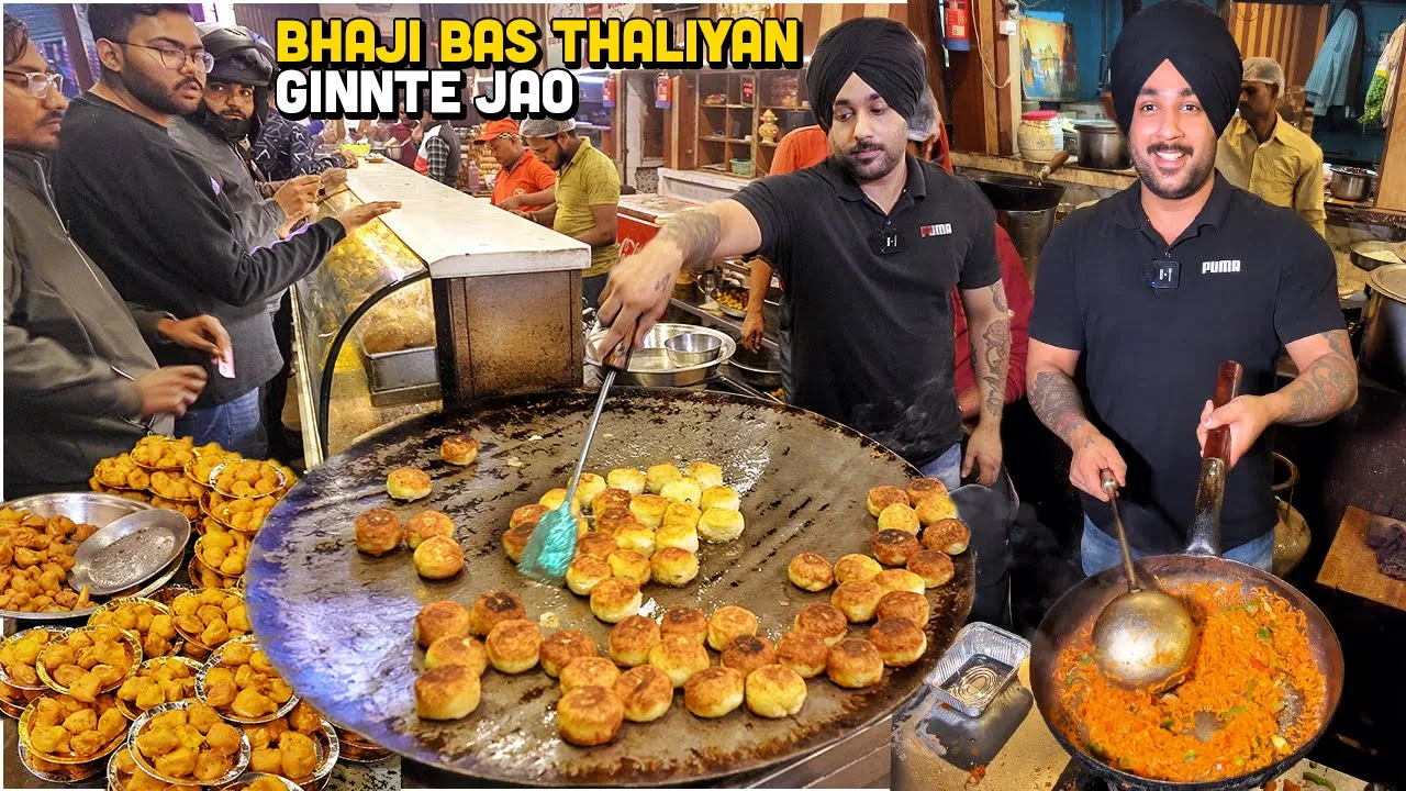 90/- Rs Sidhauli Thali   Asli Sardarji ka Best Street Food   Paneer Tikka Masala, Dum Biryani Maggi