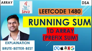 LeetCode 1480 Running Sum Easy Explanation Java Solution Beginner Friendly
