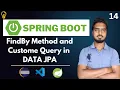 FindBy method and Custom Query in Spring DATA JPA Spring Data JPA Tutorials