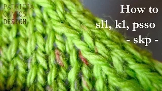 How to slip 1 knit 1 pass slipped stitch over - skp knit