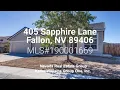 405 Sapphire Way Fallon NV 89406 Fallon Homes for Sale